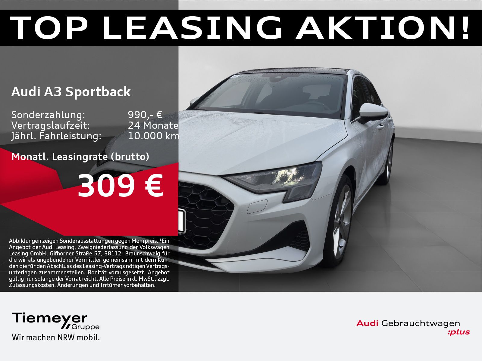 Audi A3 Sportback 30 TFSI ADVANCED PANO STHZG LM18 KA