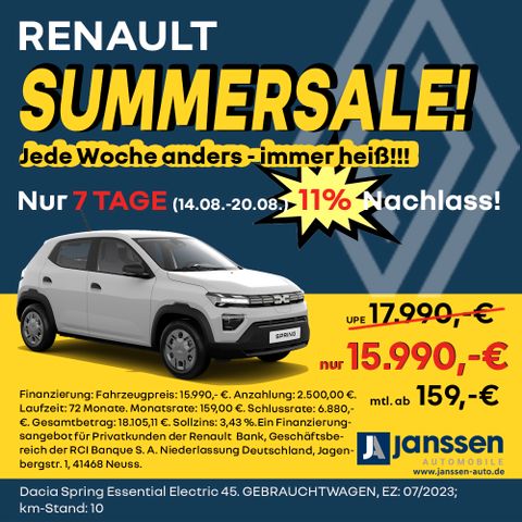 Dacia Spring Essential ELECTRIC 45