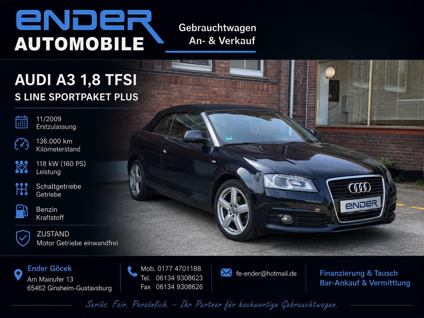 Audi A3 Cabriolet S line Sportpaket / plus