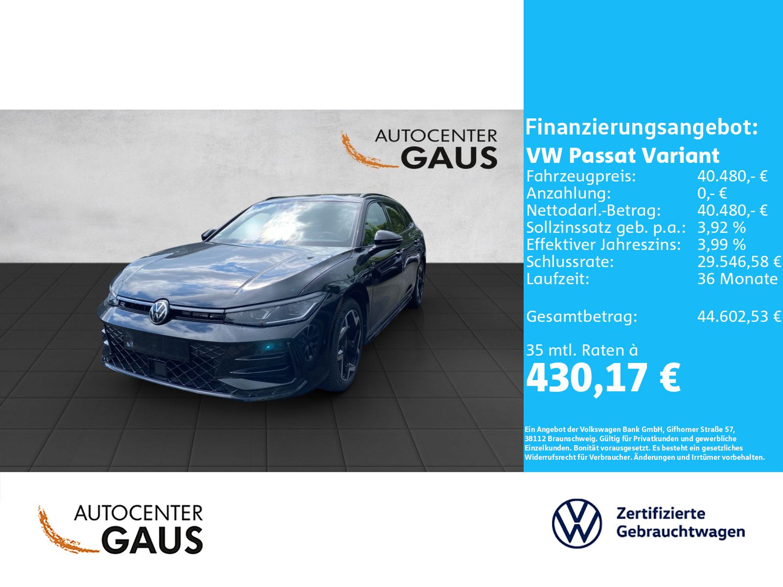 Passat Variant R-Line 2.0 TDI DSG AHK*Navi*Black