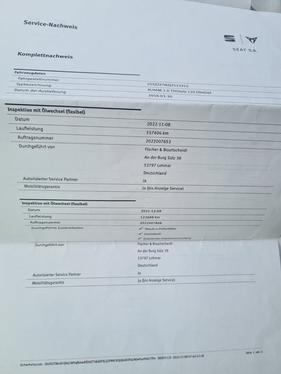 Fahrzeugabbildung SEAT Alhambra Style / NAVI / KAMERA / MWST