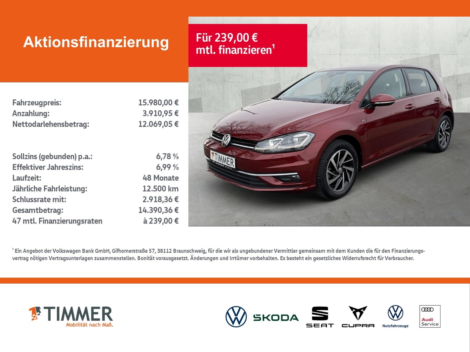 Volkswagen Golf VII 1.0 TSI JOIN +LED +NAVI +SHZ +CLIMA +LM