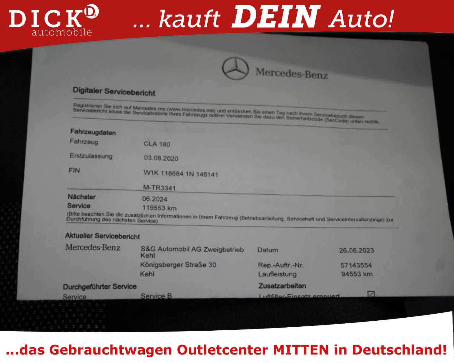 Fahrzeugabbildung Mercedes-Benz CLA 180 SB 7G-DCT  NAVI/SITZHZ/TEMP/PARKASSIST