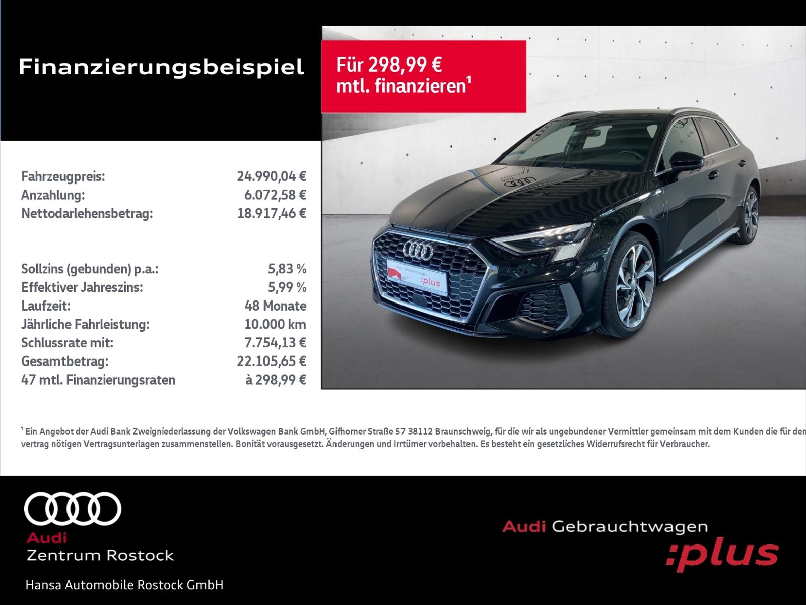 Audi A3 Sportback e-tron 40 TFSI e S-Line+NAVI+MATRIX