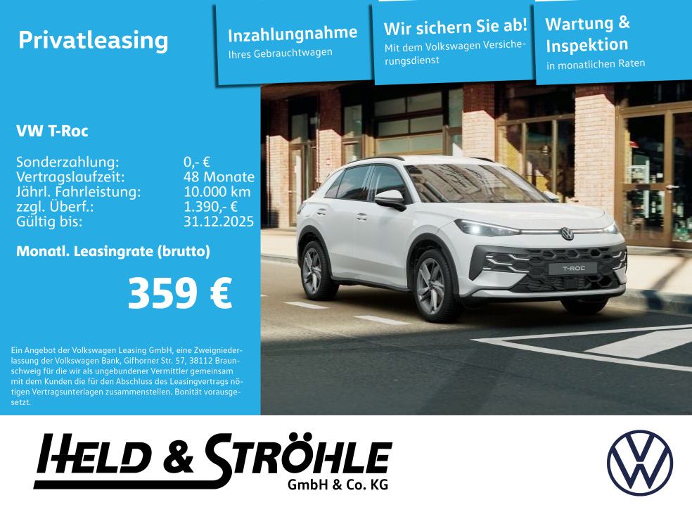 Volkswagen T-Roc Life 1.5l DSG SHZ ACC WKR RFK