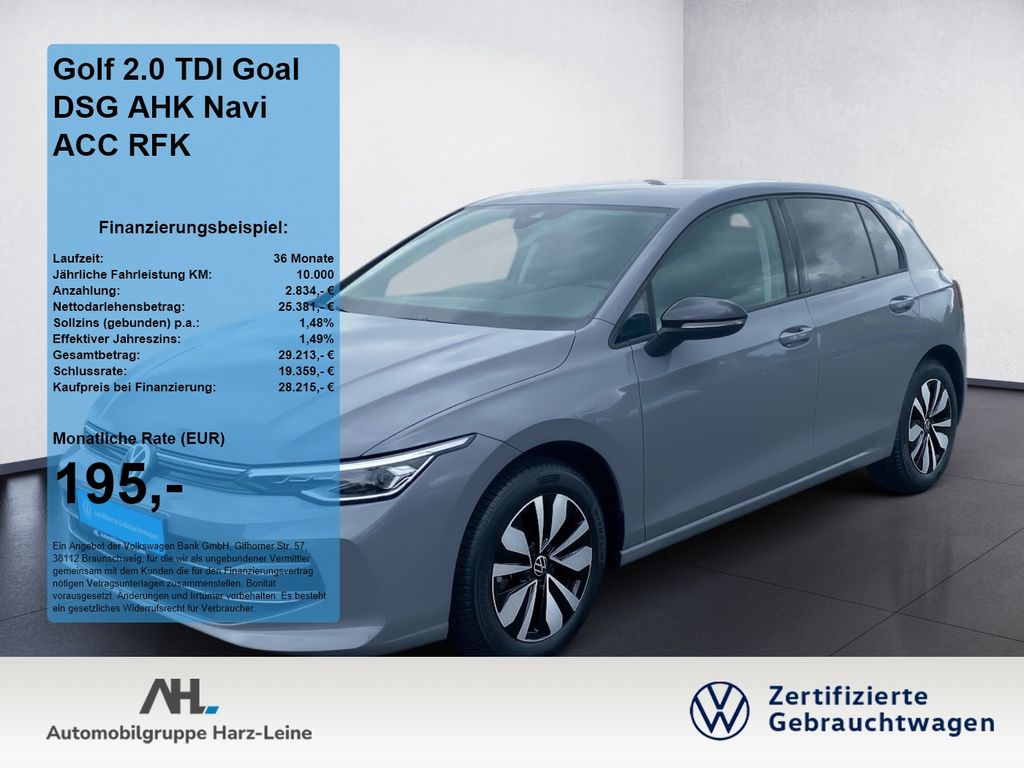 Golf 2.0 TDI Goal DSG AHK Navi ACC RFK ACC AHK