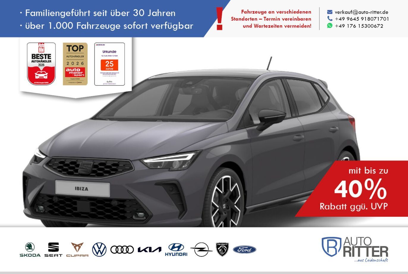 Seat Ibiza FR Black Edition ACC|RFK|PANO|LED|Navi|...