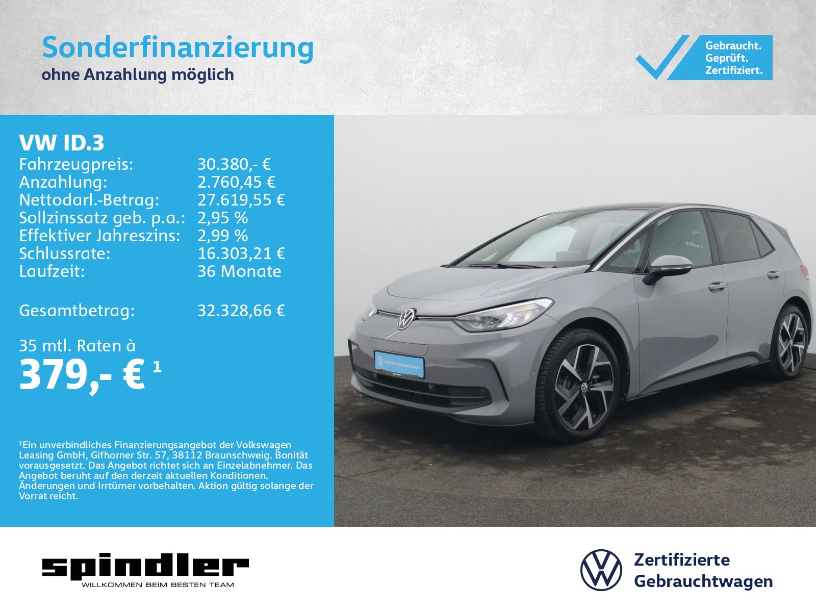 VW ID.3 Pro Move / Navi, CarPlay, Standklima, LED