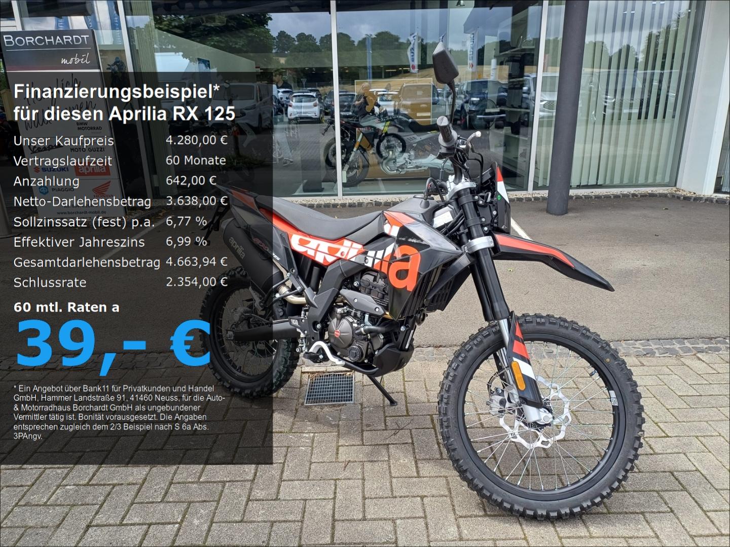 Aprilia RX 125 *LED*A1*B196*Schwarz*15PS*ABS