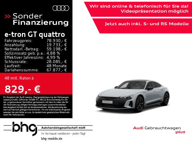 Audi e-tron GT quattro Wolframcarbid Bermsanlage Matr