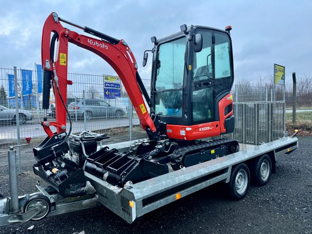 Kubota KX019-4 Vermietung Minibagger Anhänger