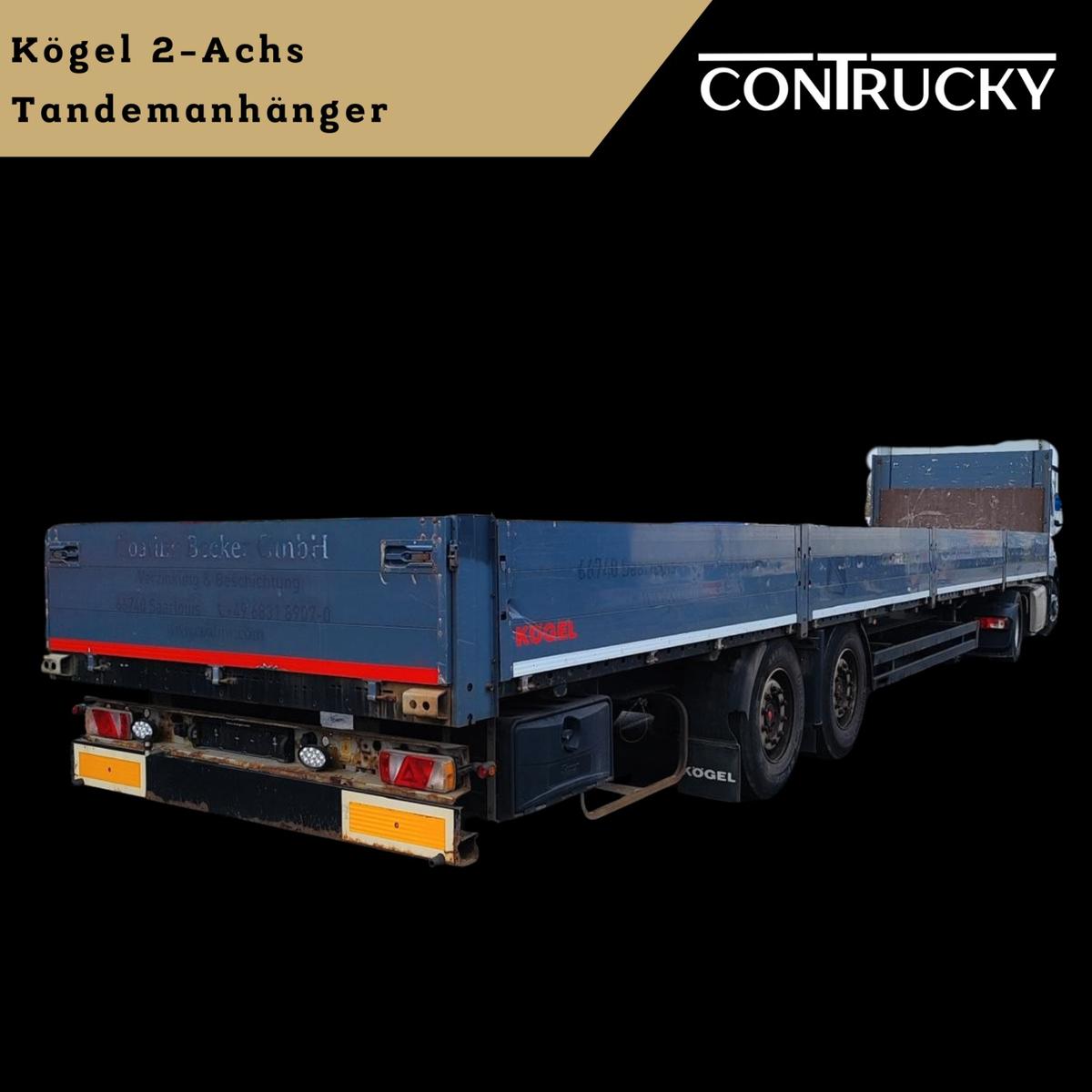 Kögel 2-Achs Tandemanhänger, Plattform / Pritsche