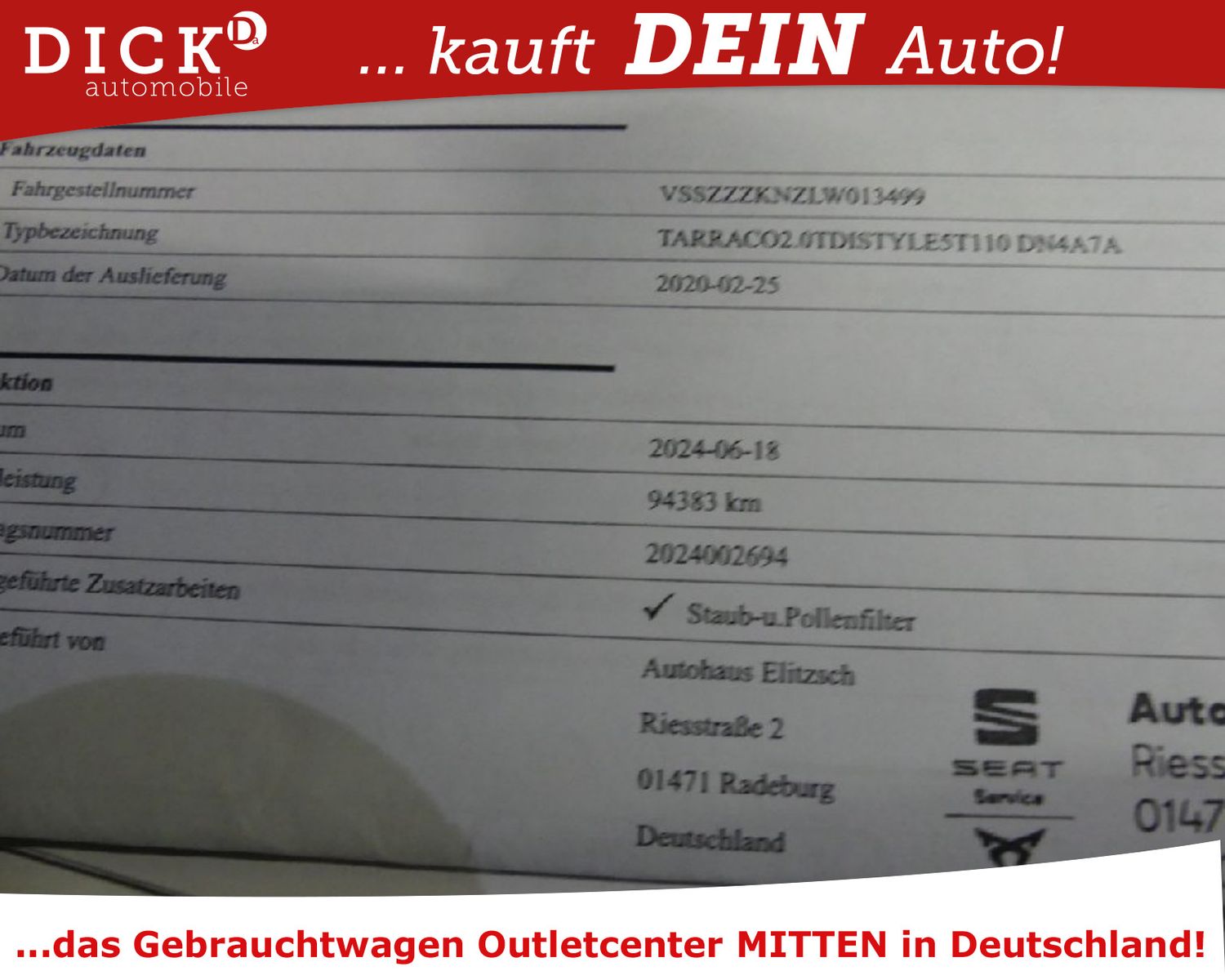 Fahrzeugabbildung SEAT Tarraco 2.0d 4x4 DSG LED/NAVI/BEATS/VIRTU/SHZ/8F