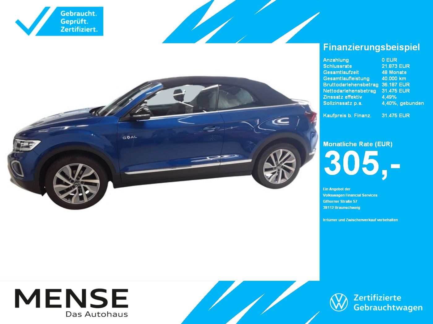 Volkswagen T-Roc Cabriolet 1.5 TSI DSG Style Goal CarPlay