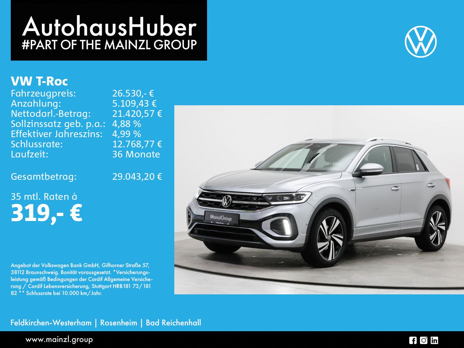 Volkswagen T-Roc 1.5 TSI DSG R-Line Kam ACC AHK SHZ CarPlay