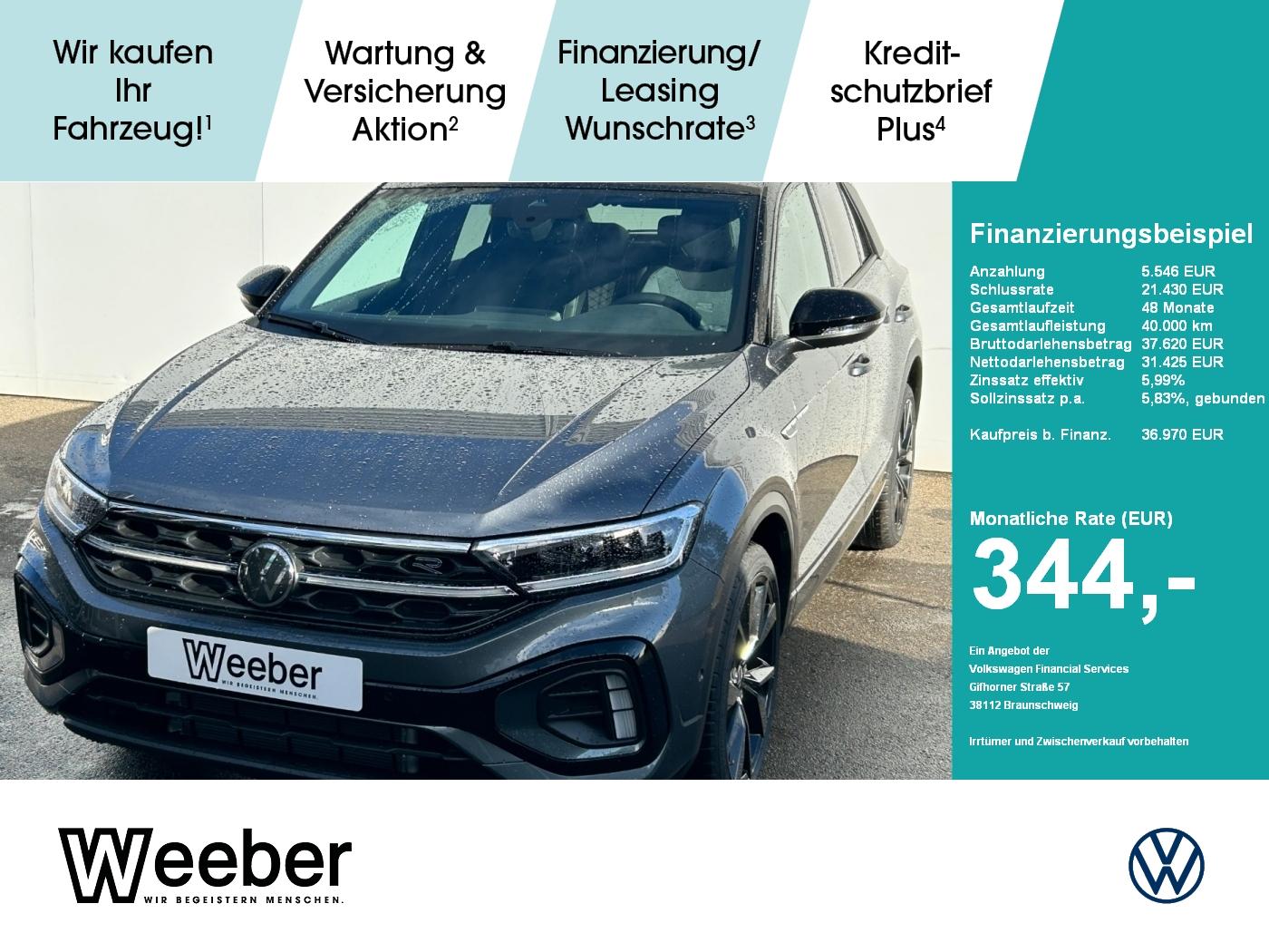 Volkswagen T-Roc 1.5 l TSI DSG R-Line AHK Navi LED PDC