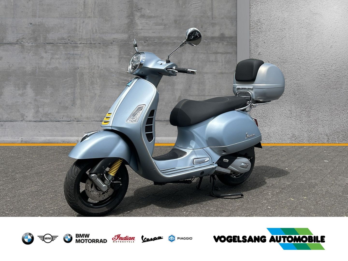 Fahrzeugabbildung Vespa GTS 125 Super Tech, Gepäckträger in Chrom, Topca