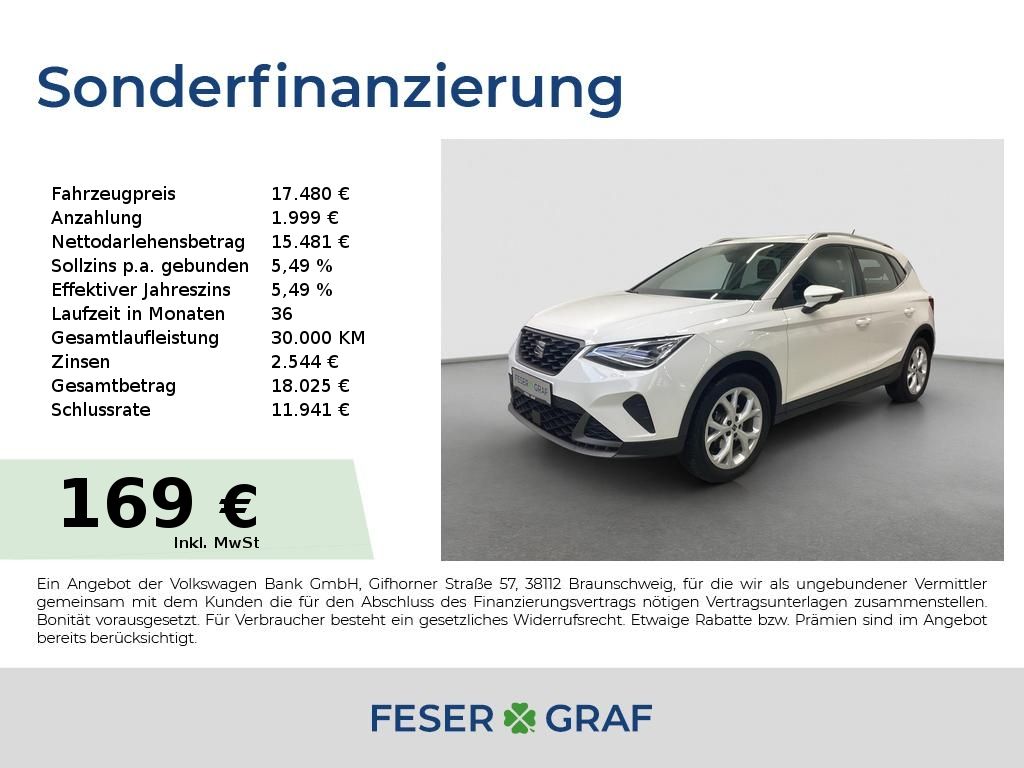SEAT Arona FR 1.0 TSI LED*NAVI*LM*ACC*PDC*SH