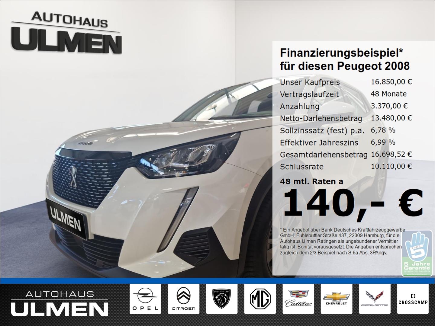 Peugeot 2008 Active Pack 130 LED Klimaautom DAB SHZ Spur