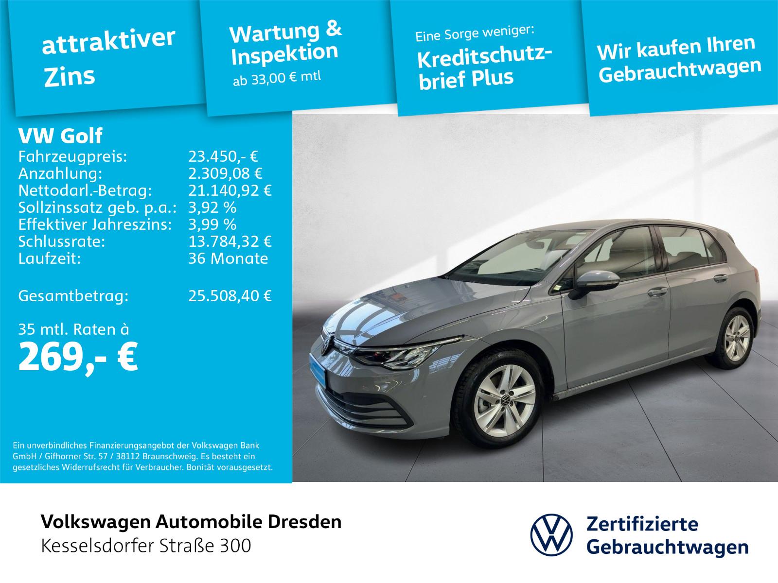 Volkswagen Golf VIII 2.0 TDI DSG Life ACC Kamera LED Navi
