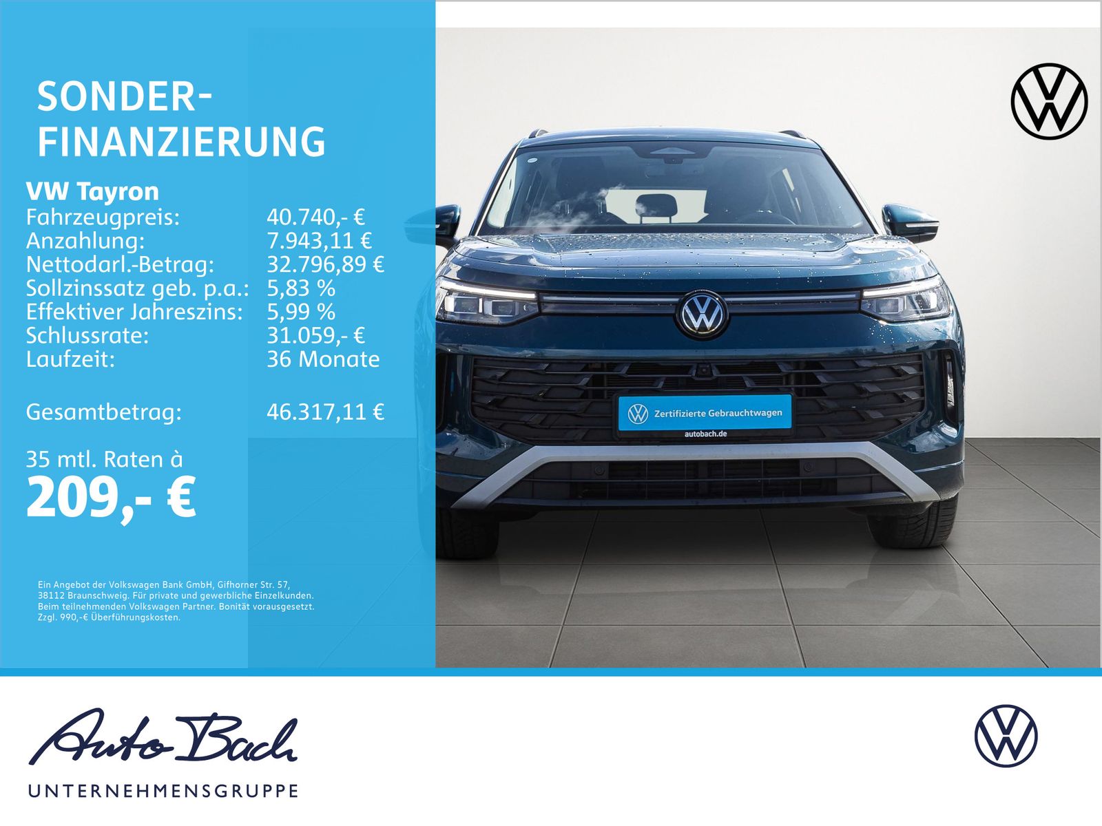 Volkswagen Tayron 2.0 TDI DSG Life 4Motion, HD-Matrix-LED,  imagem 2