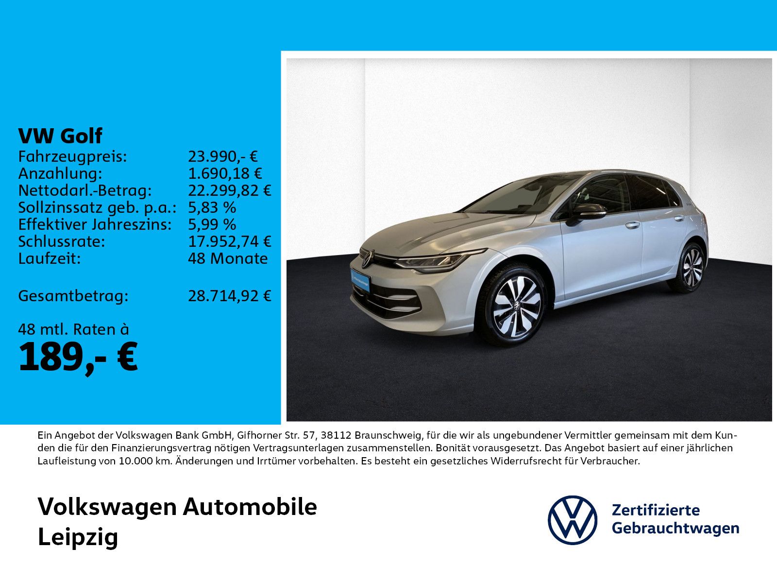Volkswagen Golf VIII 1.5 eTSI Goal ACC DSG RFK Navi SHZ foto 1