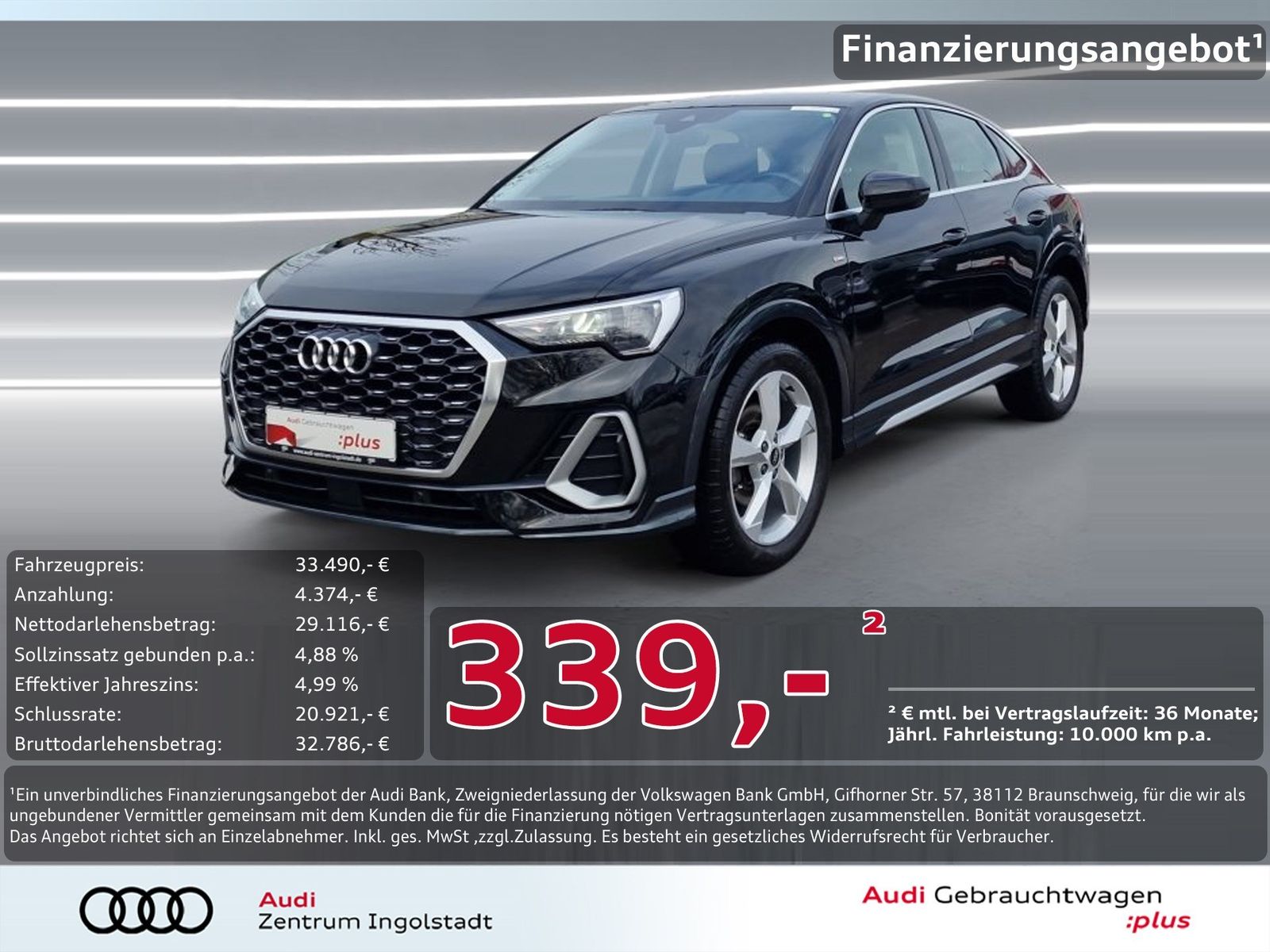 Audi Q3 Sportback 35 TDI S line KAM. AHK ACC 19" SHZ 