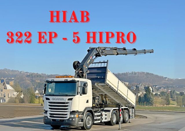 Scania G450 Kipper 6,60m *HIAB 322 EP-5 HIPRO/FUNK *8x4