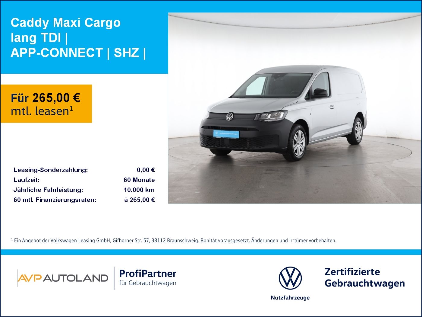 Volkswagen Caddy Maxi Cargo lang TDI | APP-CONNECT | SHZ |