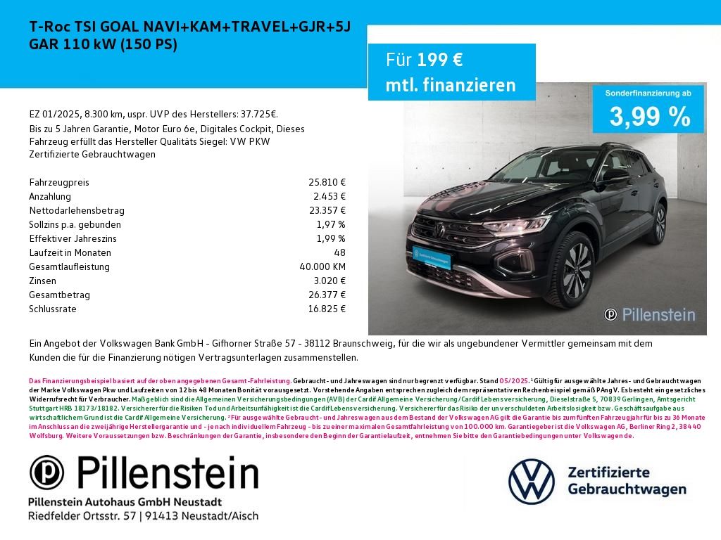 Volkswagen T-Roc TSI GOAL NAVI KAM TRAVEL GJR foto 1