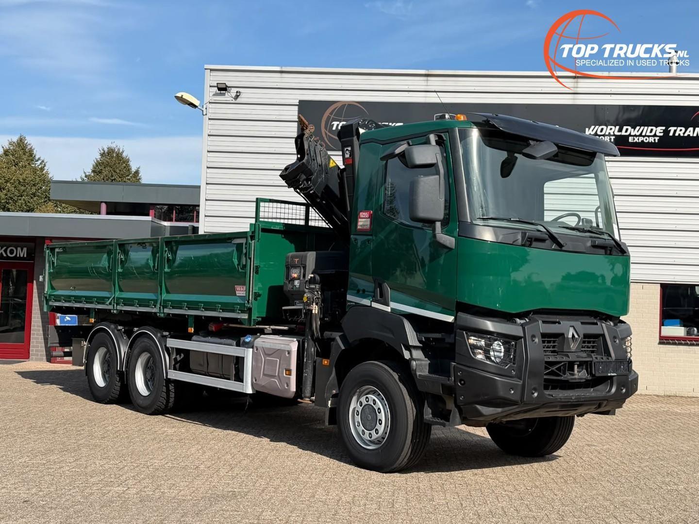 Renault K 460 6x6 -HIAB 18TM Kran, Kran, Kran, Grue -Bla