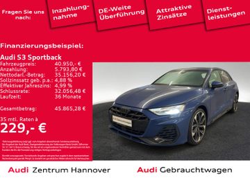 Audi Leasingangebot: Audi S3 Sportback 2.0 TFSI SONOS Kamera LED Navi