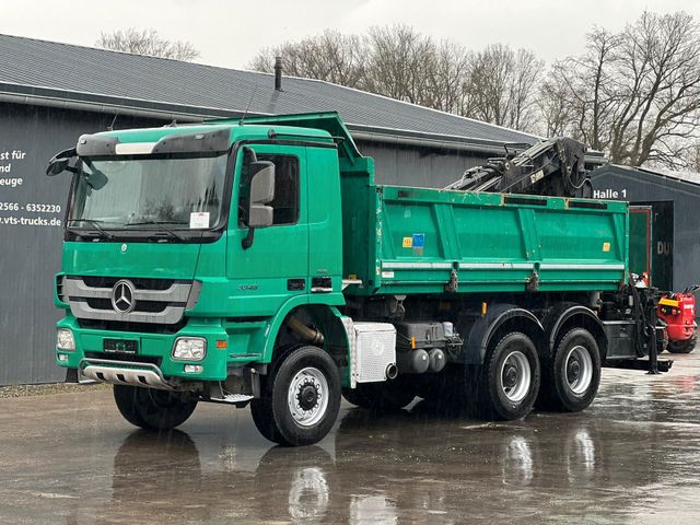 Mercedes-Benz Actros 3348 6x6 Kipper mit HIAB 1300RS 83