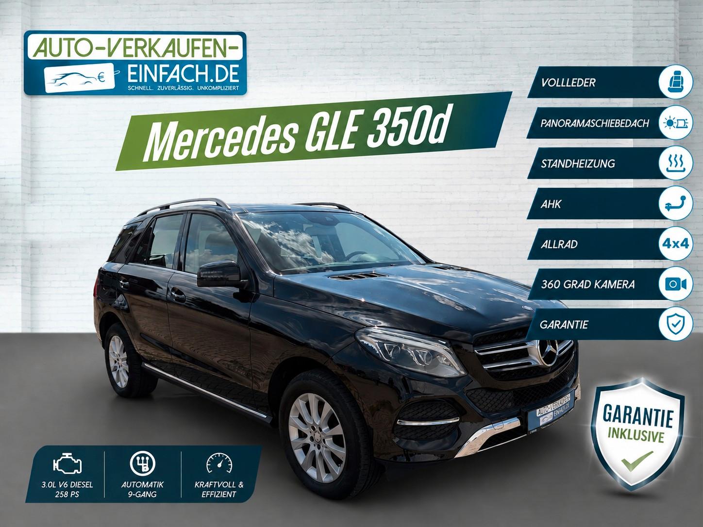 Mercedes-Benz GLE 350d,4Matic,AHK,360°K,Pano,Leder,Garantie