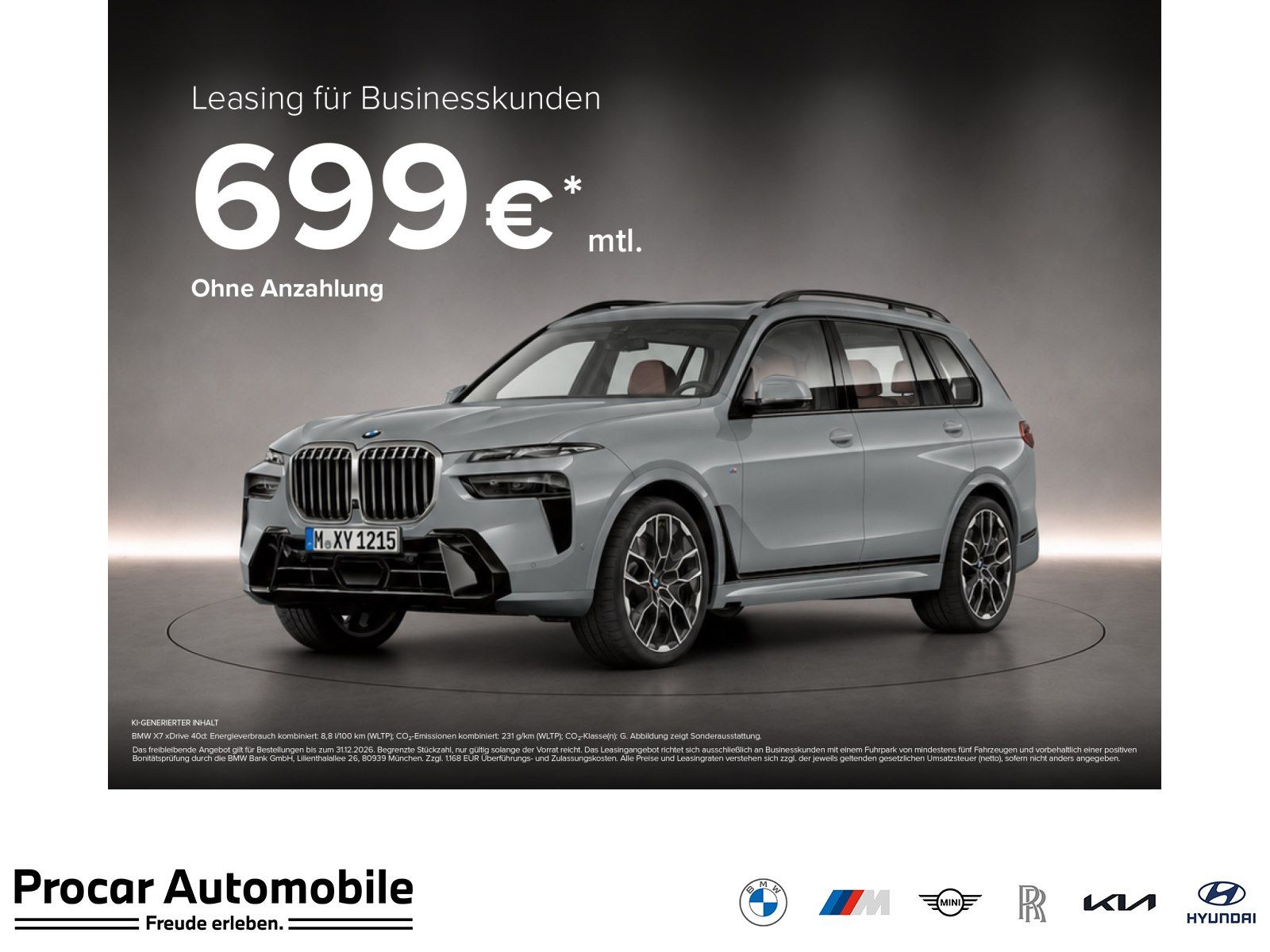 BMW X7 xDrive40d HUD PANO 360°KAM RFK NAVI LED DAB