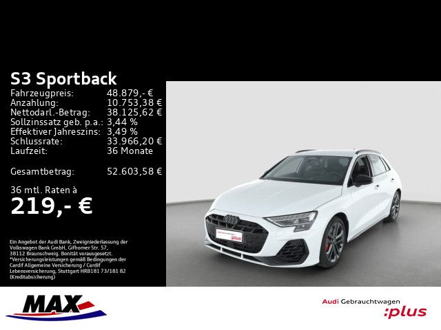 S3 Sportback TFSI QUATTRO LED+KAMERA+VCP+HUD+SON