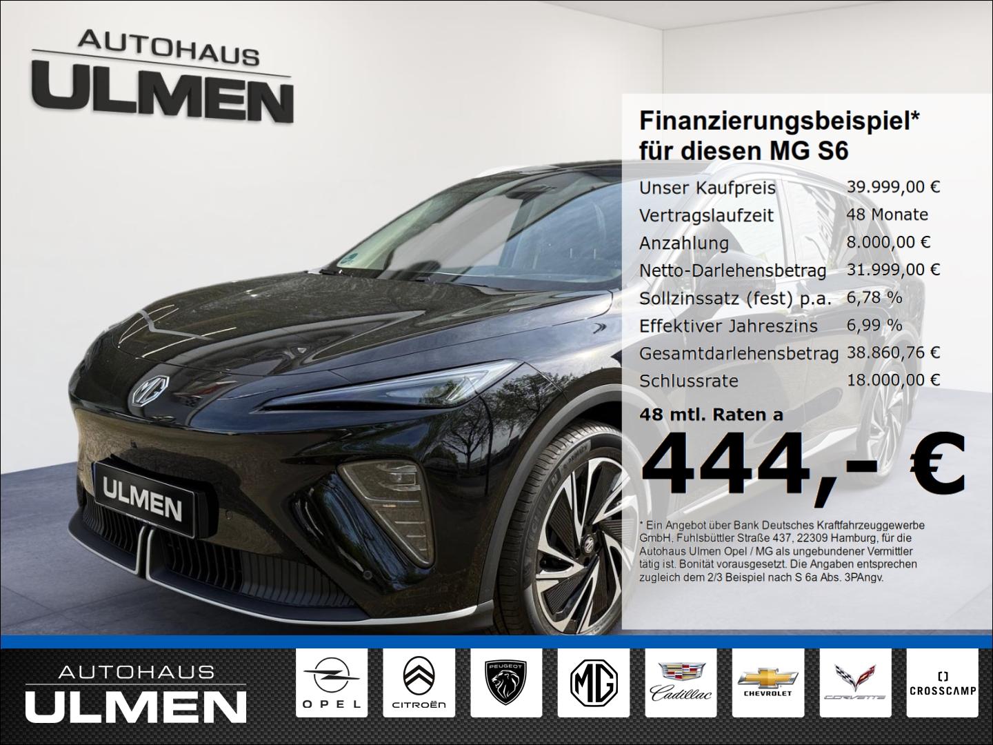 MG S6 EV Luxury AWD HUD Navi Digitales Cockpit Memo