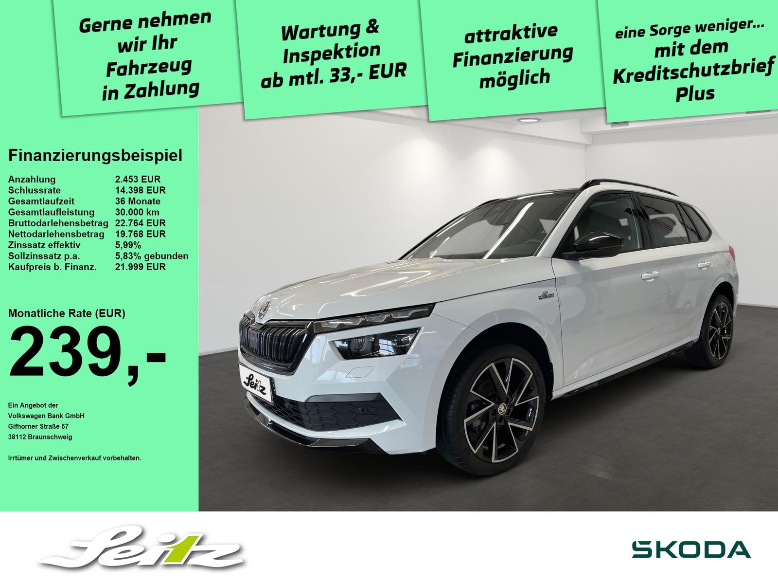 Skoda Kamiq 1.5 TSI Monte Carlo *PANO*LED*KAMERA*NAVI*