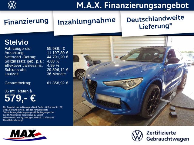 Stelvio QUADRIFOGLIO Q4 2.9 V6 BI-TURBO PANO+H&K