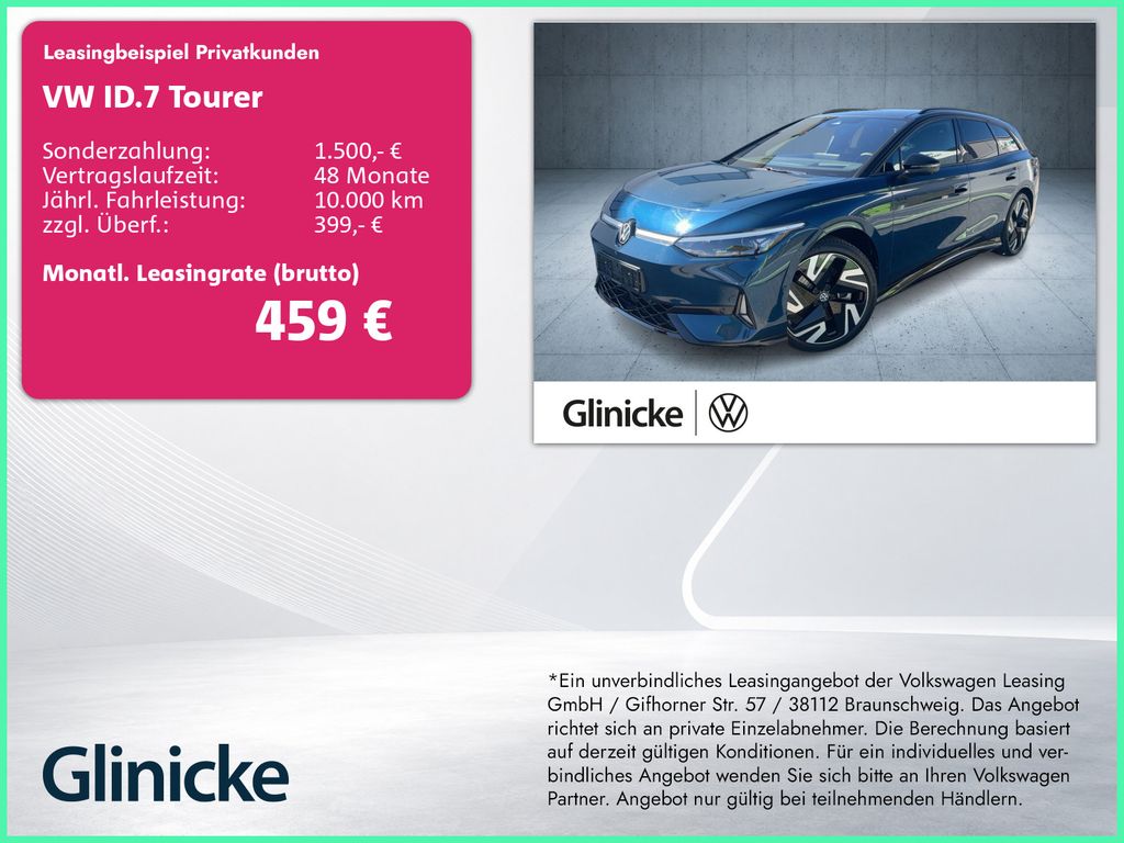 ID.7 Tourer GTX W-Pumpe/AHK/Pano/360/DCC/Nav/21"