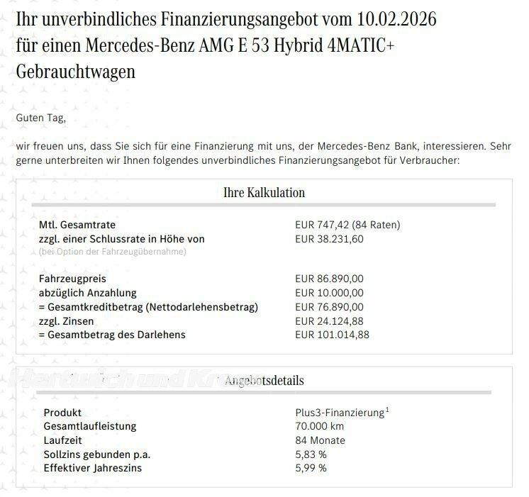 Mercedes-Benz AMG E 53 T Hybrid 4Matic+AHK+Perform Sitz+Distro