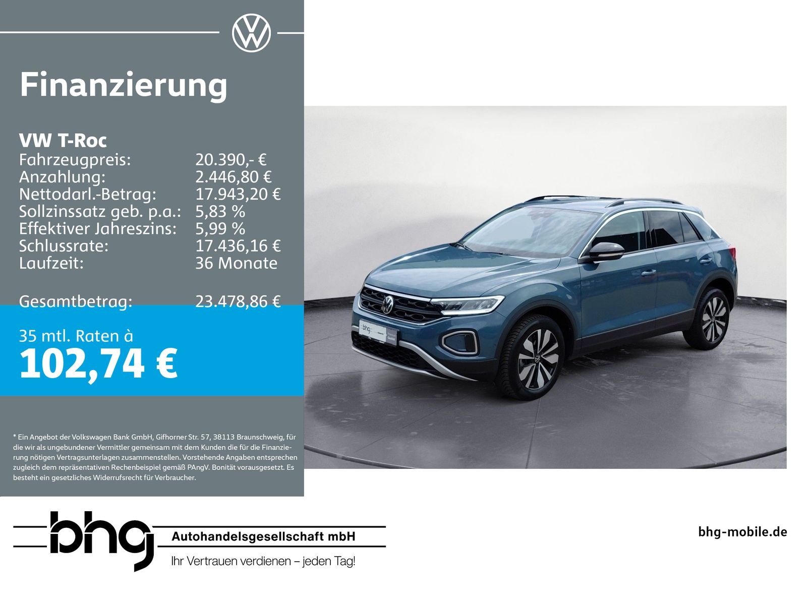 Volkswagen T-Roc Life 1,0 TSI OPF 6-G-Schaltg