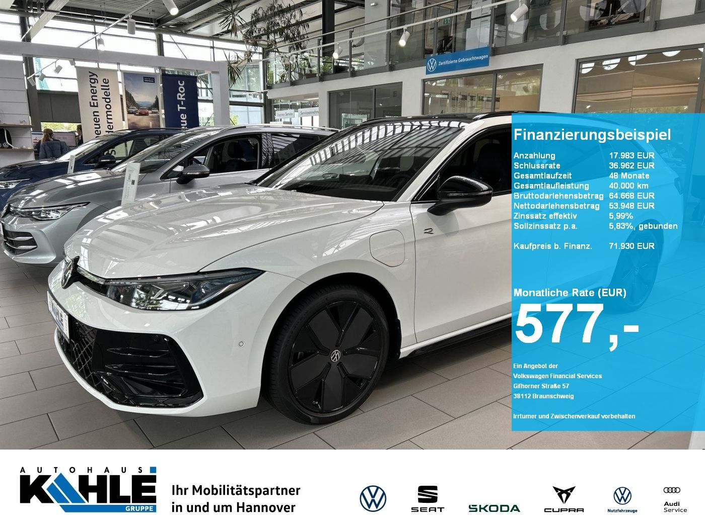 Volkswagen Passat 1.5 eHybrid DSG OPF R-Line Signature Busi