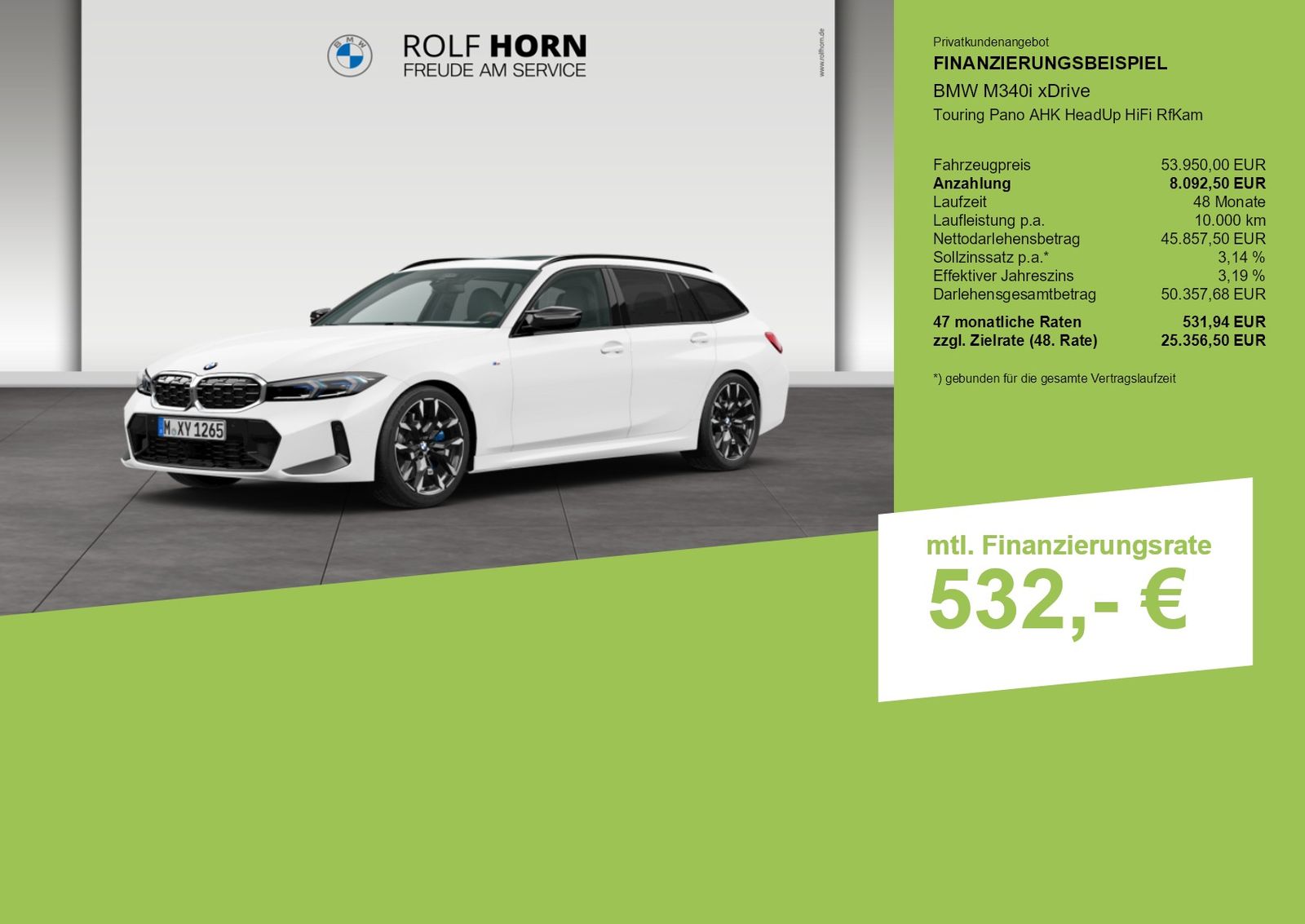 BMW M340i xDrive Touring Pano AHK HeadUp HiFi RfKam foto 3