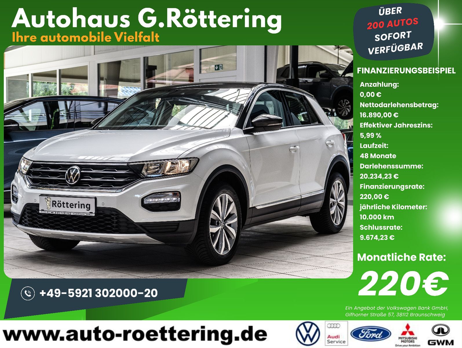 Fahrzeugabbildung Volkswagen T-Roc Style +Bicolor +Navi *GJR+SHZ+LANE ASS