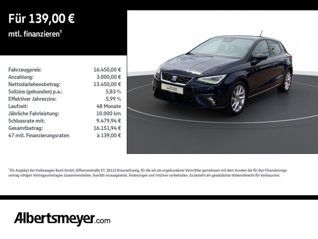 SEAT Ibiza FR 1.0 TSI LED+SHZ+KAMERA+FULLLINK+PDC+LM