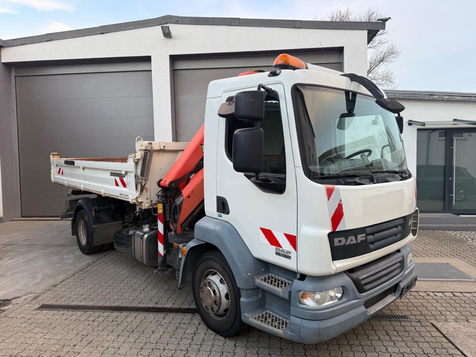 DAF AE 55  Meiller Kipper Palfinger Kran 9002 Funk