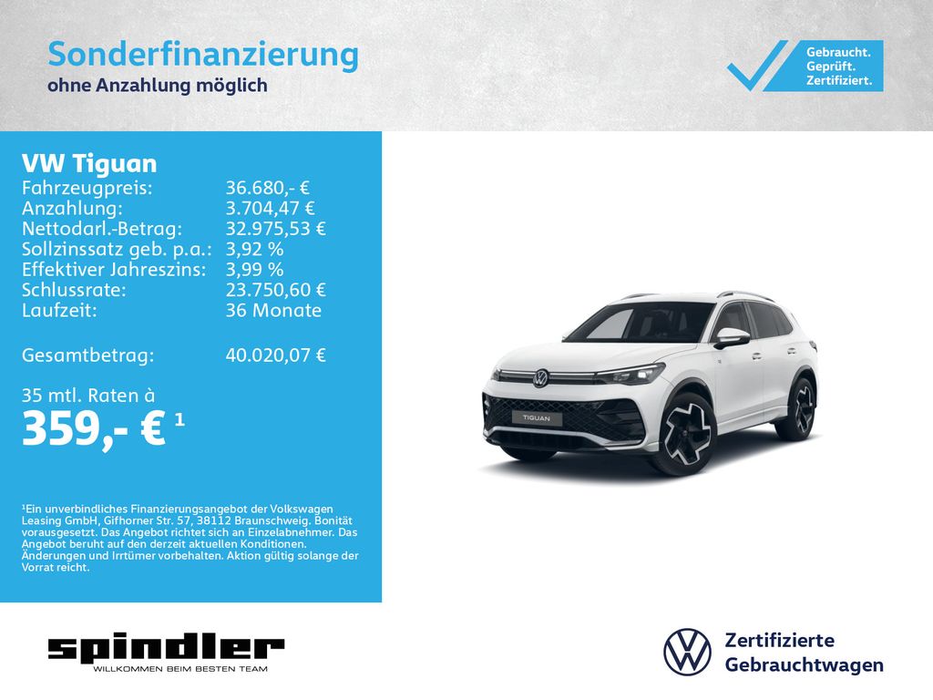 Tiguan R-Line 1.5 eTSI DSG / Navi, CarPlay, LED+