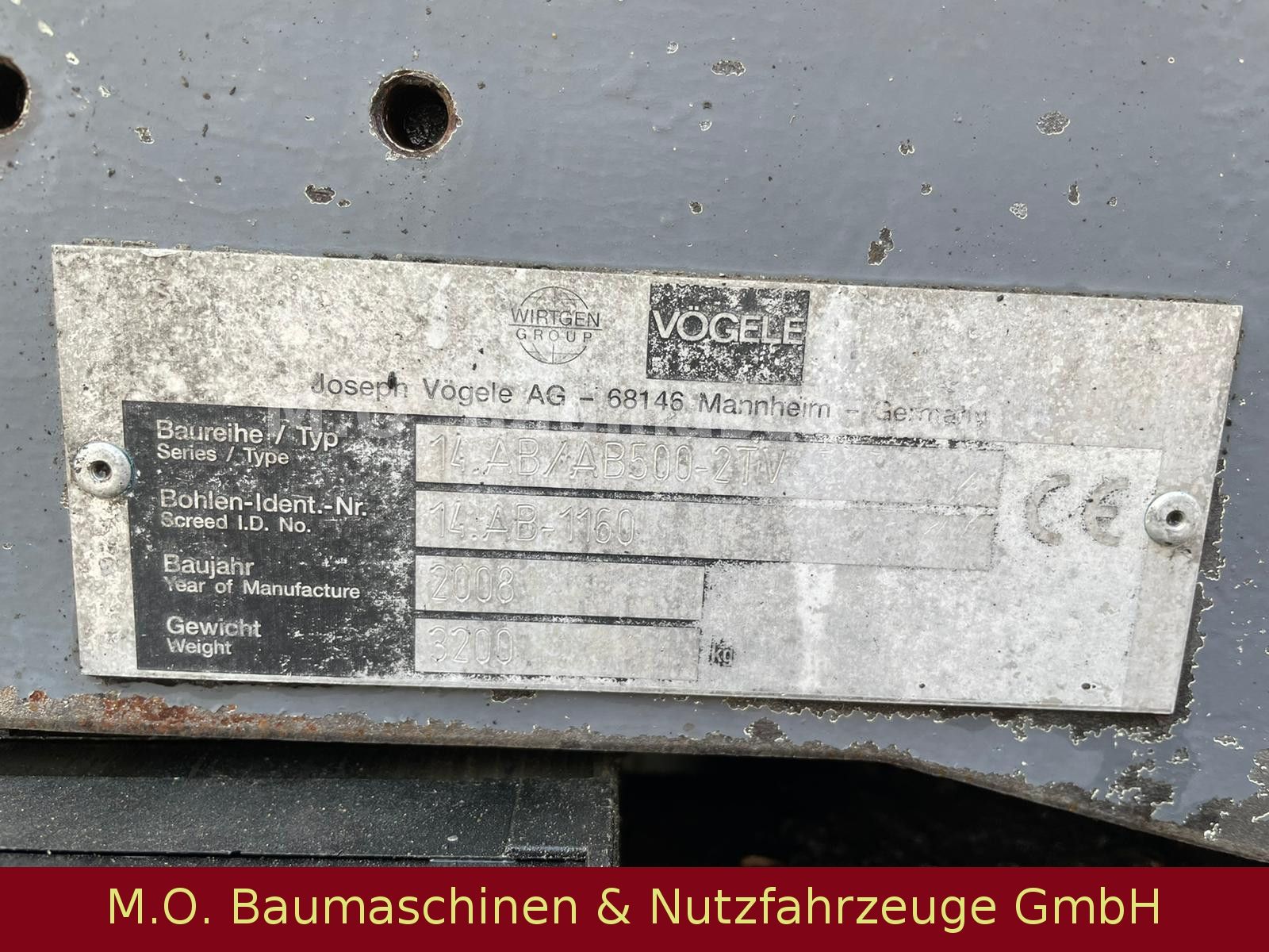 Fahrzeugabbildung Vögele S 1800-2 / 5 m / + 0,75m/ +0,25 m / AB500 - 2TV/