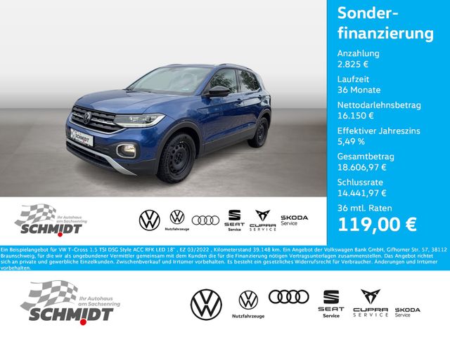 VW T-Cross 1.5 TSI DSG Style ACC RFK LED 18"